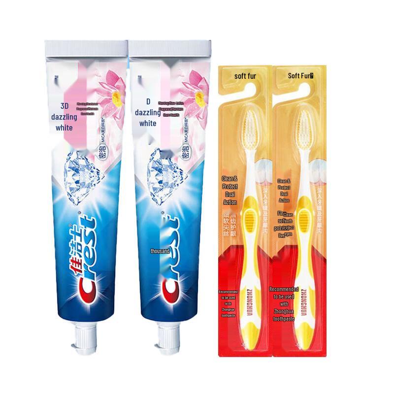 Crest 3D White Morning Dew Lotus Toothpaste & Brush Set