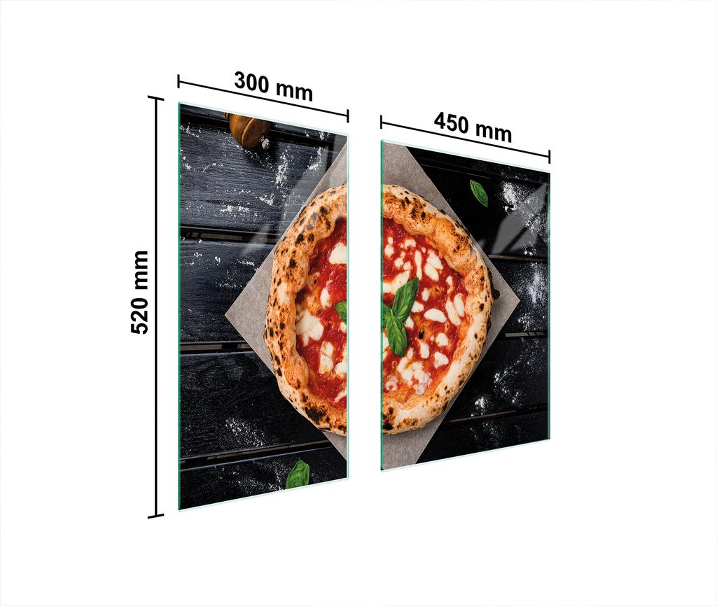 PIATTO PROTETTIVO IN VETRO 75x52 PIZZA