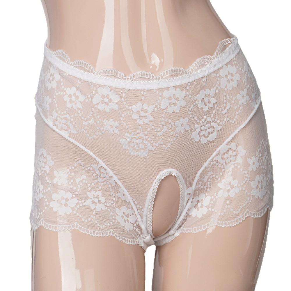 Shorts de Boxe Sexy pour Hommes Jacquard Dentelle Sous-vêtements Sissy Taille Haute Slip Boxers Gaine pour Pénis JJ Respirant Culottes Gay
