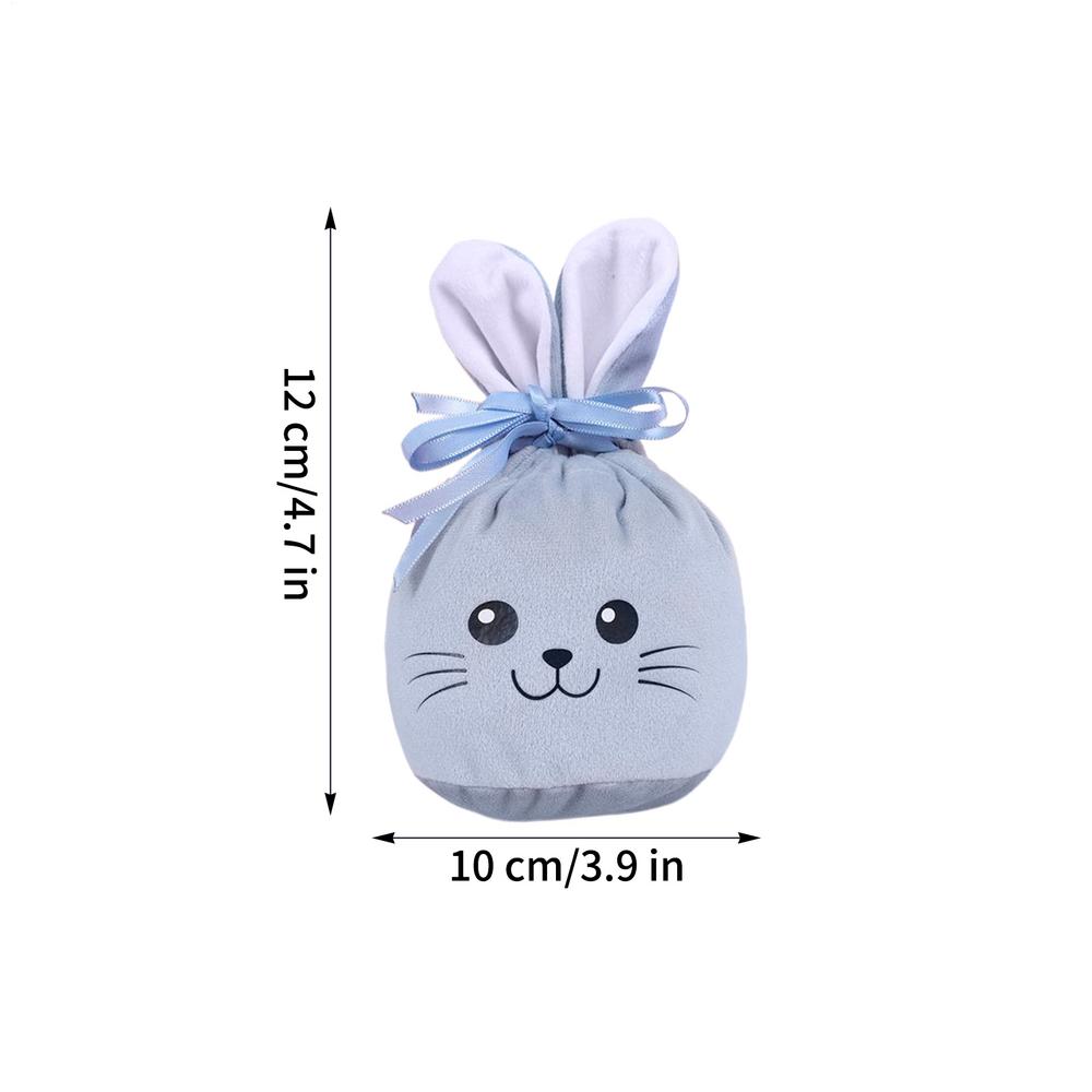 

6 Pieces Easter Bunny Gift Bags Reusable Rabbit Ear Velvet Drawstring Bag Storage Bags Easter Party Supplies For Kids Birthday Other синий