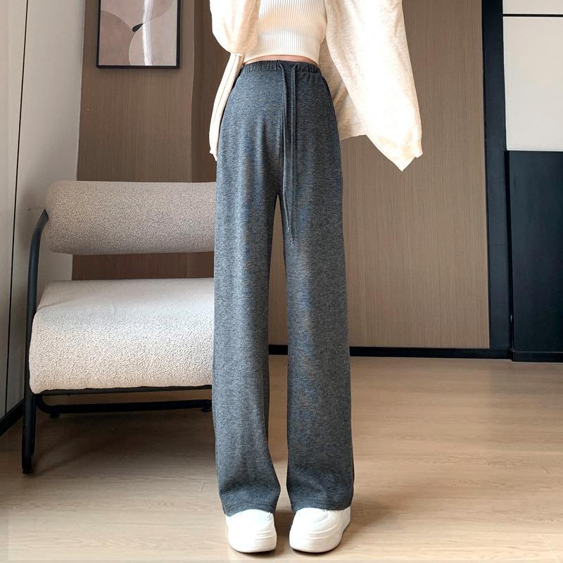 Spring and Autumn Styles for Pregnant Women Wearing Wide-leg Pants, Drawstring, No Belly Support, New Casual Glutinous Rice Pants, Maternity Pants