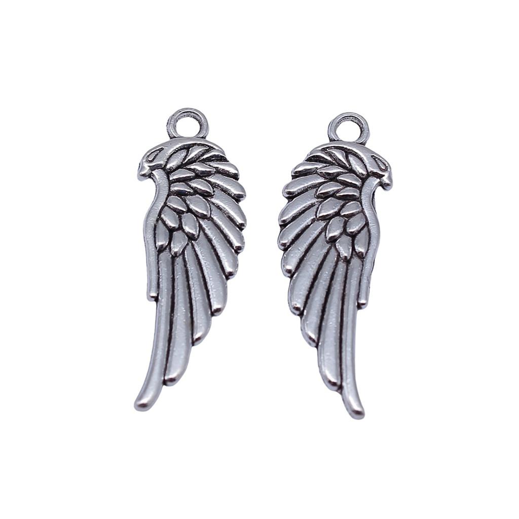 Feather Wing Charms Antique Alloy Pendants For Bohemian Jewelry Making