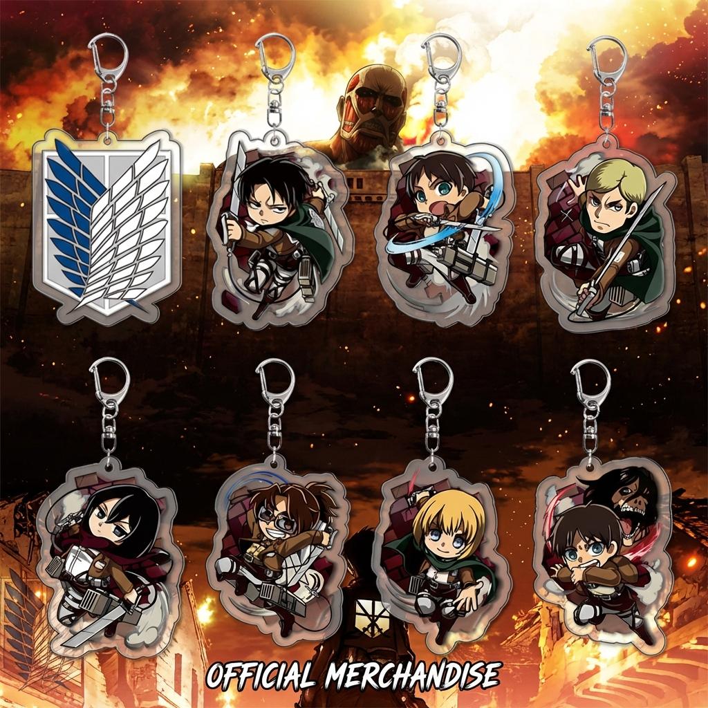 Attack on Titan Keychain Acrylic Keychain Anime Merchandise Wings of Freedom Anime Keychain Attack on Titan Merchandise Free
