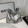 2024 New Spring Stylish Shoulder Crossbody Bag For Women Chic Street Style Pu Bucket Bag In Black/brown/silver/white