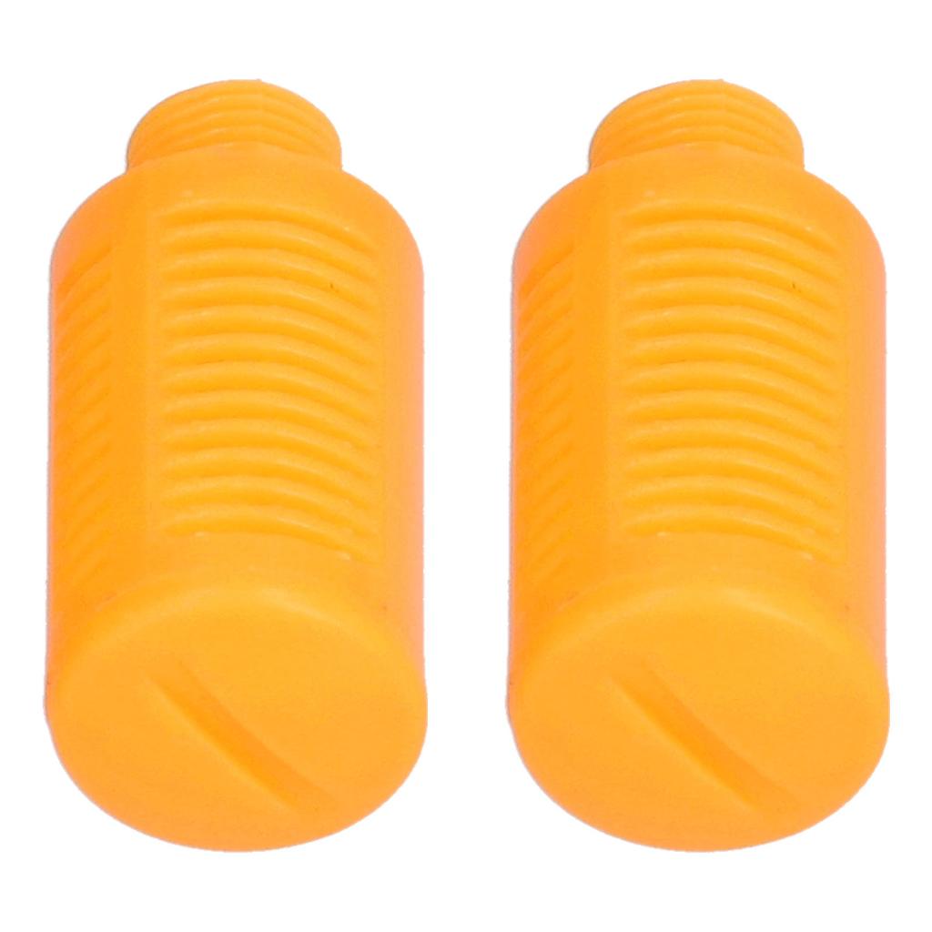 Plastic Pneumatic Muffler Line Control Exhaust Silencer Compressor Fitting Orange