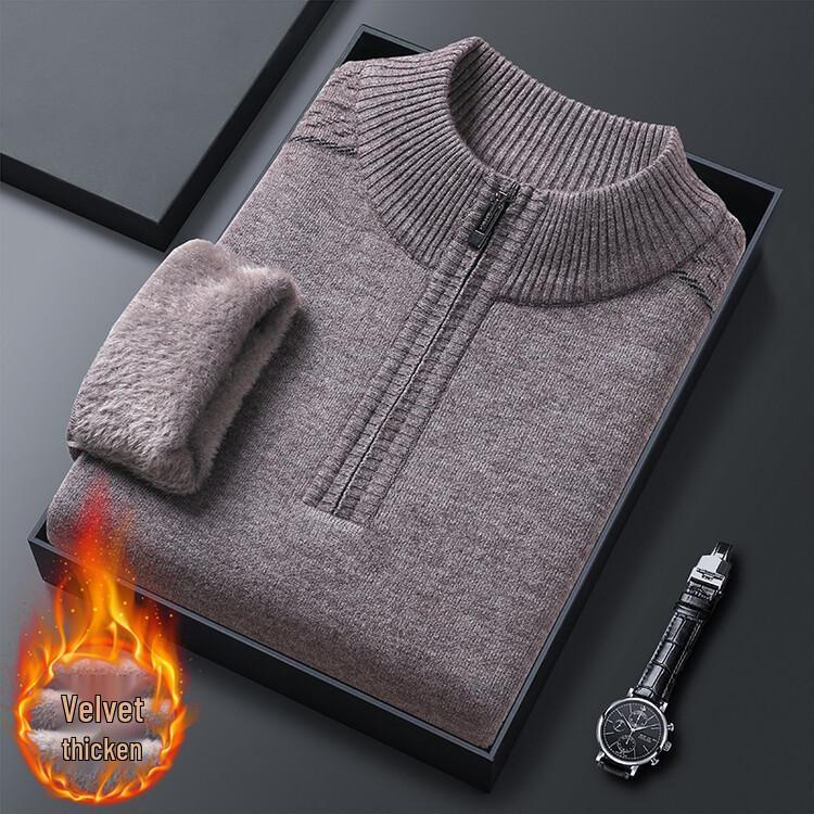 2025 Men s Trendy Thick Knit Half-High Collar Pullover 185
