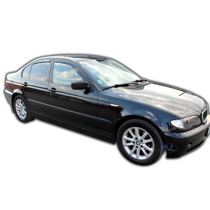 Air Deflectors - Compatible BMW - E46 - 4 Doors - Tinted Acrylic - 4 Pieces