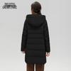 XueZhongFei Women's Mid-Length Hooded Down Jacket