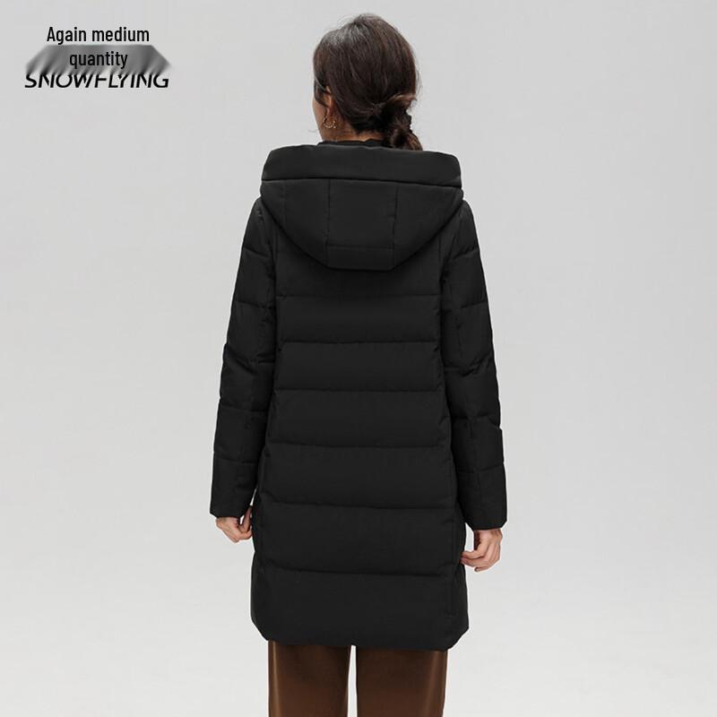 XueZhongFei Women's Mid-Length Hooded Down Jacket
