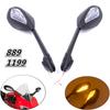 Motorcycle LED Turn Signal Rear View Mirror Side Mirrors For DUCATI 1199 Panigale S R 12 12-14 899 Panigale 14-15