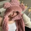 Autumn and Winter Warm and Cold Proof Thickened Hooded Cycling Windproof Ear Protection Plush Scarf