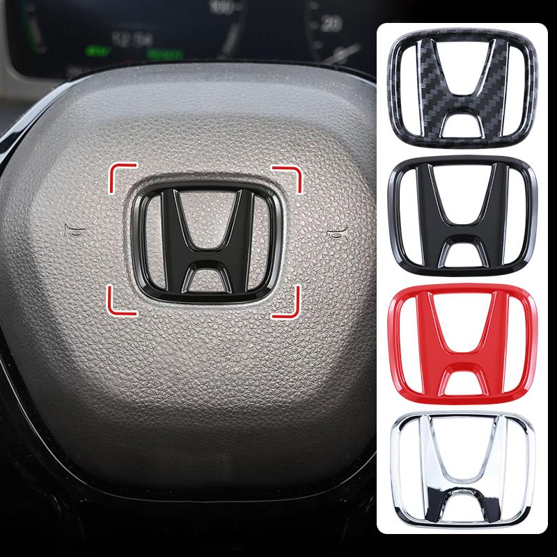Auto Auto Lenkrad Aufkleber Dekoration Logo Plakette für Honda Civic Accord Crider City XRV CRV HRV Inspire Fit Odyssey Envix