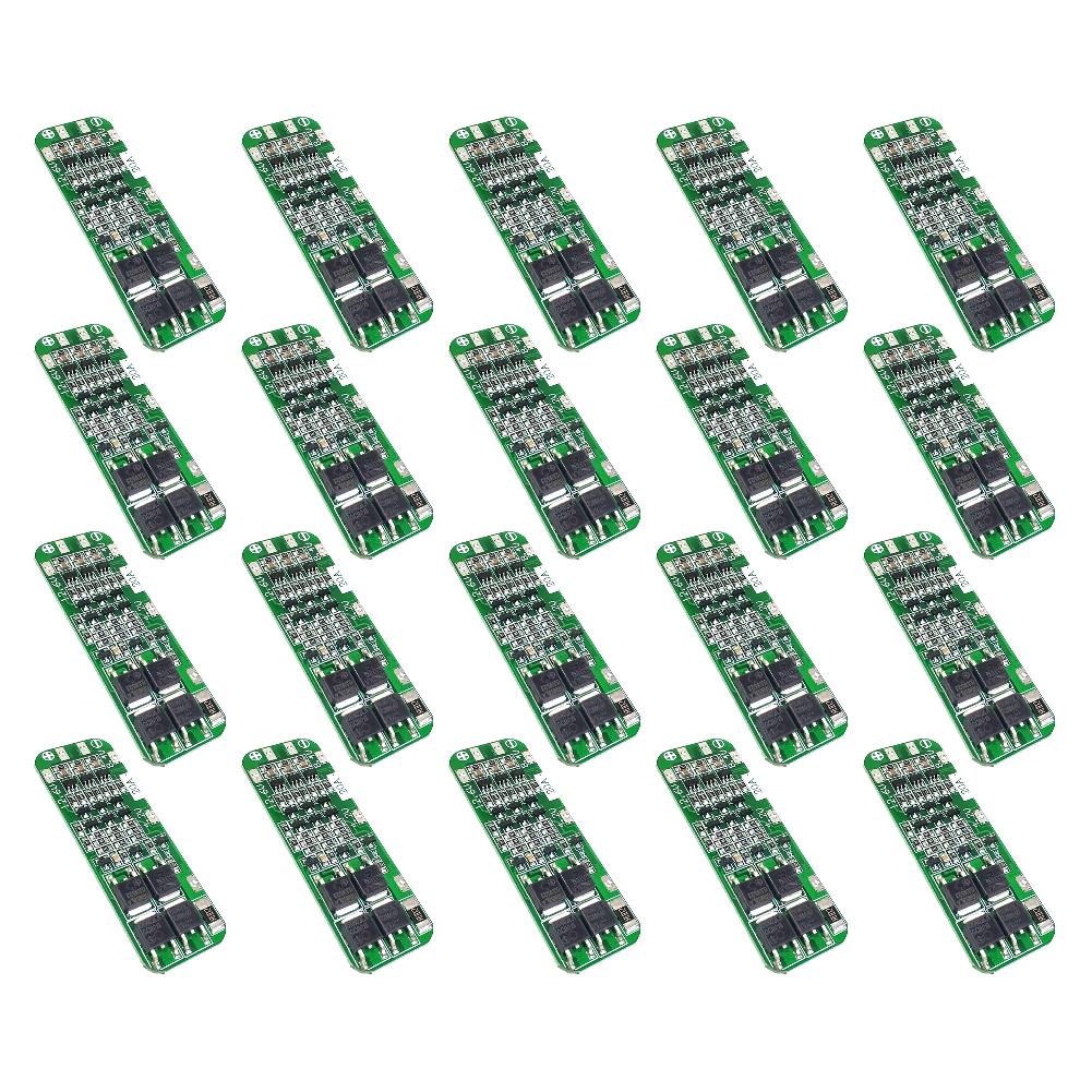100-1pcs 3S 20A Li-ion Lithium Battery 18650 Charger PCB BMS Protection Board For Drill Motor 12.6V Lipo Cell Module 59x20x4mm