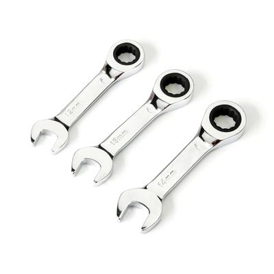 1 Stück 8–19 mm 72 Zähne Kurzgriff Ratschen-Steckschlüssel CRV Schnellöffner Reversibler Kombinationsschlüssel Stubby Schraubenschlüssel Autoreparaturwerkzeuge