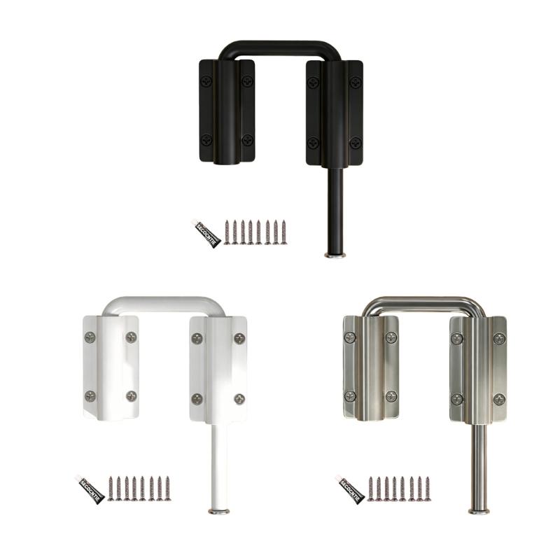 Door Bolt Fastener Metal Body with Adhesive Tape and Screws for Door Window Cabinet Fitting In Home Repair Use