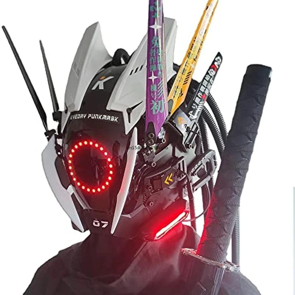 

Jaupto Панк Маска Косплей Для Мужчин, Многоцветная Светодиодная Круглая Маска Косплей Хэллоуин Подходит Для Вечеринки Музыкального Фестиваля Аксессуары разноцветный