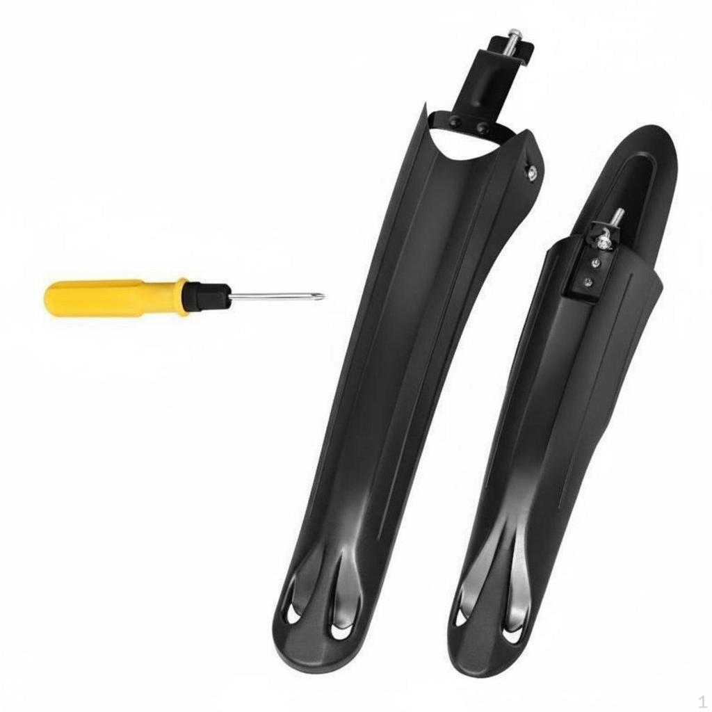 2 Pieces Widened Bike Mudguard Universal Fit Front and Rear Fenders Easy Installation