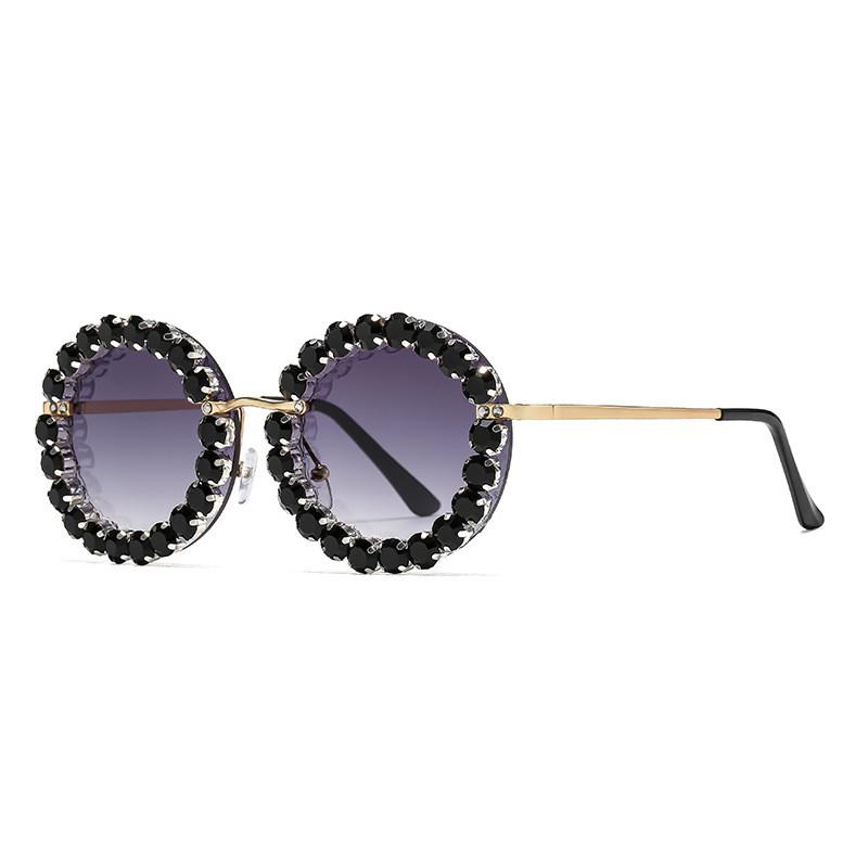 Spring Fashion Rimless Sunglasses For Women Uv400 Protection And Daily Wear Gray