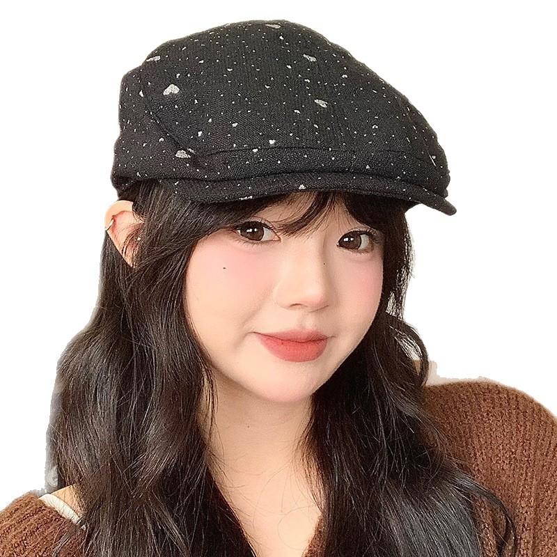 Early Autumn Hat Female Sweet Love Forward Hat Versatile Premium Sense Beret Show Face Small Literary Newsboy Hat