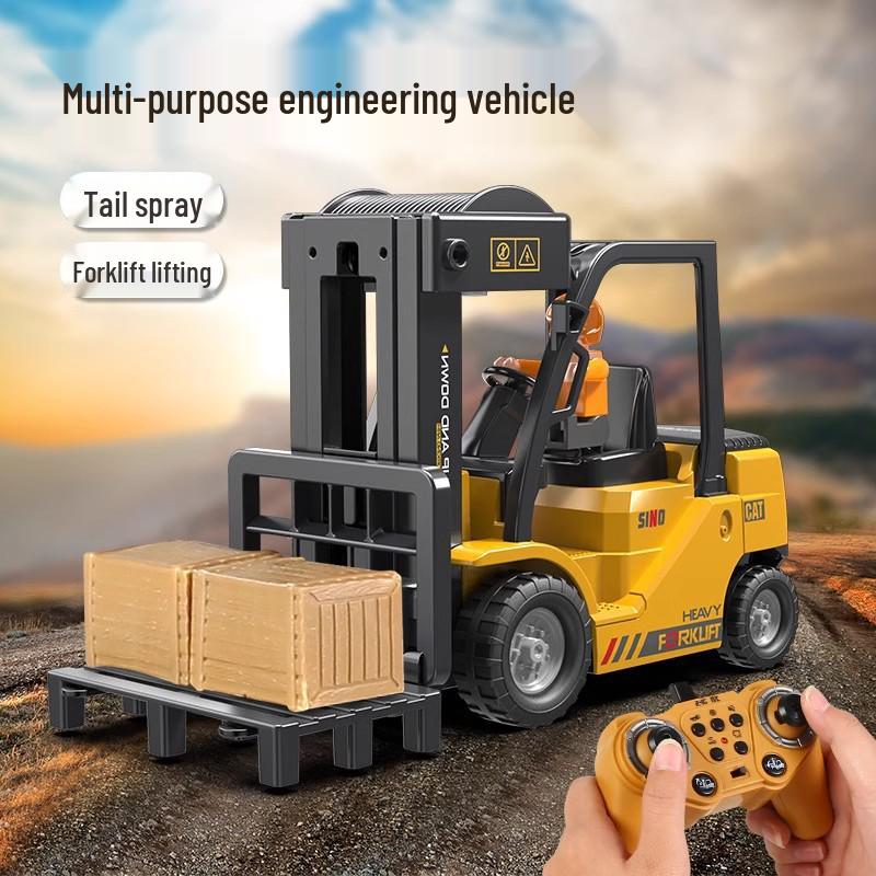 

Іграшковий навантажувач з дистанційним керуванням 2.4G: 11-канальний кран зі світлом і музикою для дітей 1:24 RC Crane (with Spray)