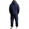 Men's Lined Hooded Jumpsuit Set for Winter Outdoor Sports, Loose Fit Hip Hop