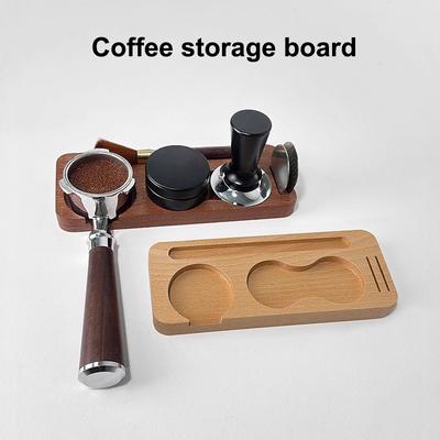 1 Peça Estação de Compactação de Café em Madeira de Faia/Sapele Suporte para Porta-Filtro Suporte para 51MM 58MM Acessórios de Espresso Base de Suporte para Barista