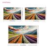 2D Spring Nature Tulip Farm Backdrop Scenic Mountain Landscape Party Photo Booth Cloth