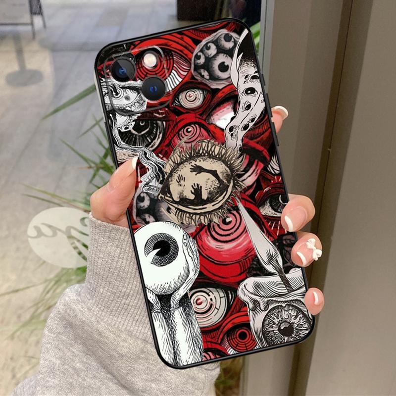 Scary Face Eyes Case For iPhone 17 Pro Max 16 14 13 12 11 15 Pro Max Plus 12 13 Mini 16e 17 Air Back Cover