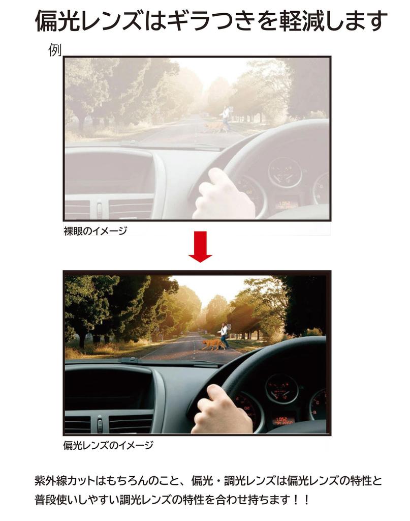[FaceTrick az Label] Sunglasses, Polarized & Photochromic, Men's & Women's, UV Protection, Lenses that darken with UV light, Sabae-made lenses,