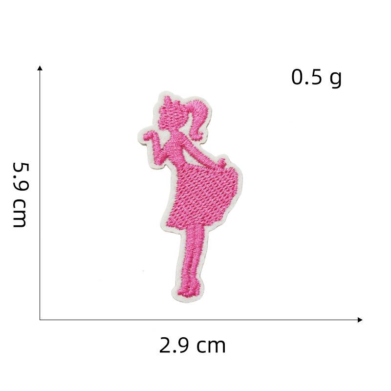 Pink Princess Cartoon Girl Embroidered Patch - Clothing Accessory Emblem