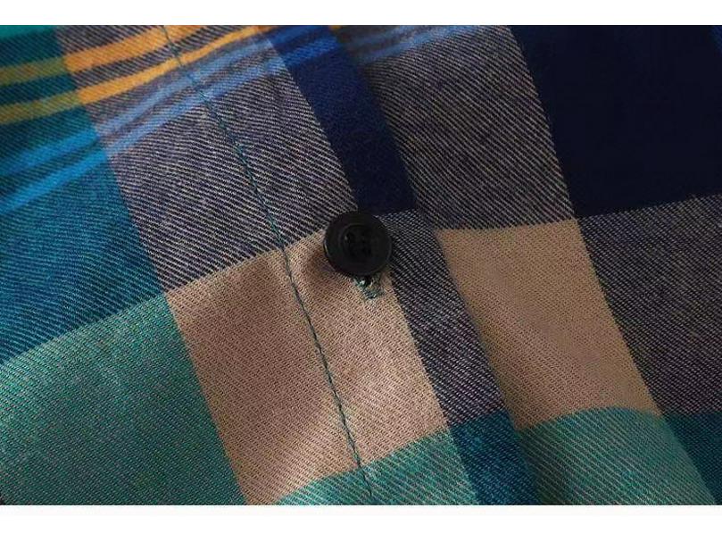 2024 Spring/Autumn Women's Korean Style Plaid Loose Mid-Length Plus Size Long Sleeve Shirt Jacket