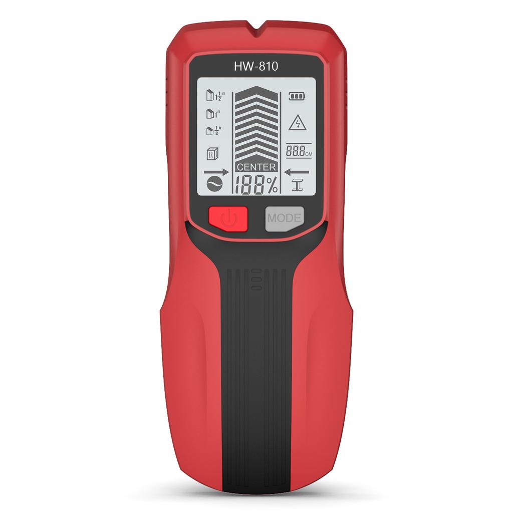 Skaner Ścienny do Lokalizowania Kołków, Ręczny Detektor z Wyświetlaczem LCD do Drewna, Metalu i Przewodów AC Szary