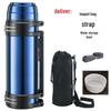 Portable Stainless Steel Insulated Travel Kettle - Large Capacity Outdoor Thermos Bottle