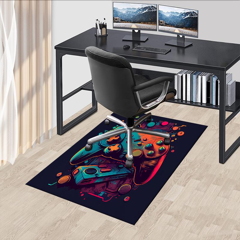 

1pc. Neon Gaming Controller Area Rug for Living Room, Bedroom, Office Decor - Unique Video Game Carpet Gift Idea for Gamers 60cm by 90cm