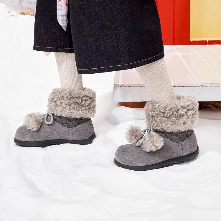 Mazurism winter new thick-soled velvet snow boots casual warm short boots fluffy cotton shoes