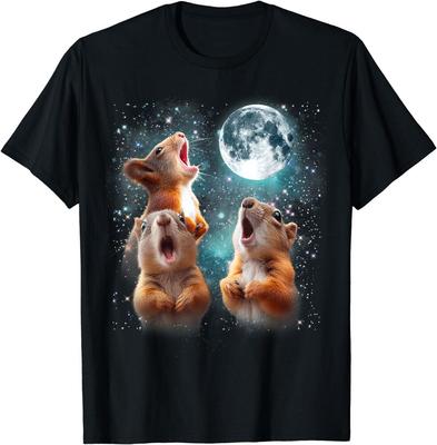 Funny Squirrels Moon Howling Squirrel Head Funny Unisex Gift T-Shirt S-5XL Unisex T-Shirt