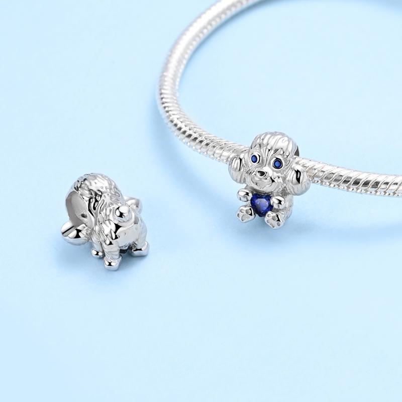 Copper Sisters Flower Hollow Heart&Butterfly&Vip Dog Beading Charm Fit Brand Bracelet Vintage Palace Style Jewelry