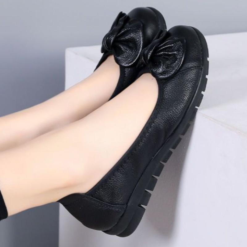 Shoes for Women  New Spring and Autumn Women's Flats Solid Color Round Toe Butterfly-knot Shallow Mouth Zapatillas De Mujer