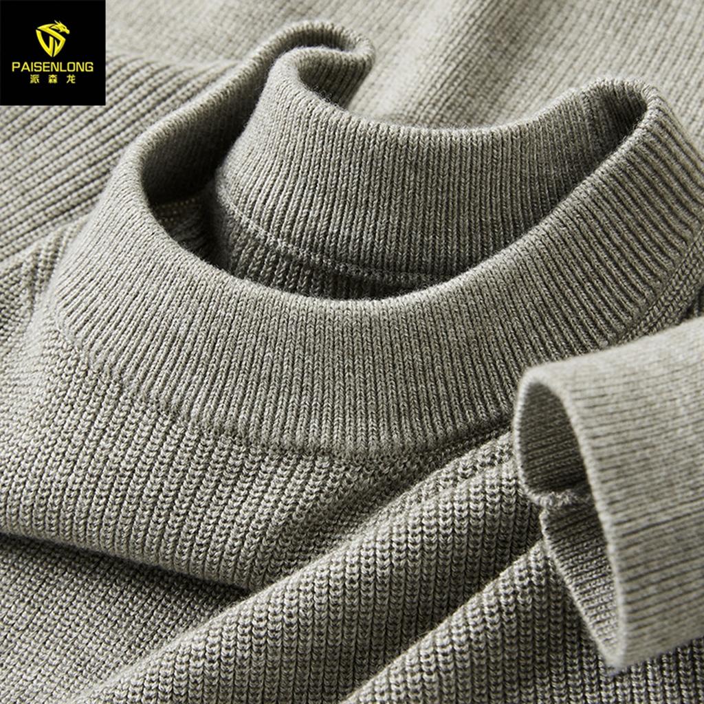 Autumn And Winter New High-Quality Wool Men'S Knitted Sweater Ingot Needle Warm Middle-Aged Men'S Wool Sweater