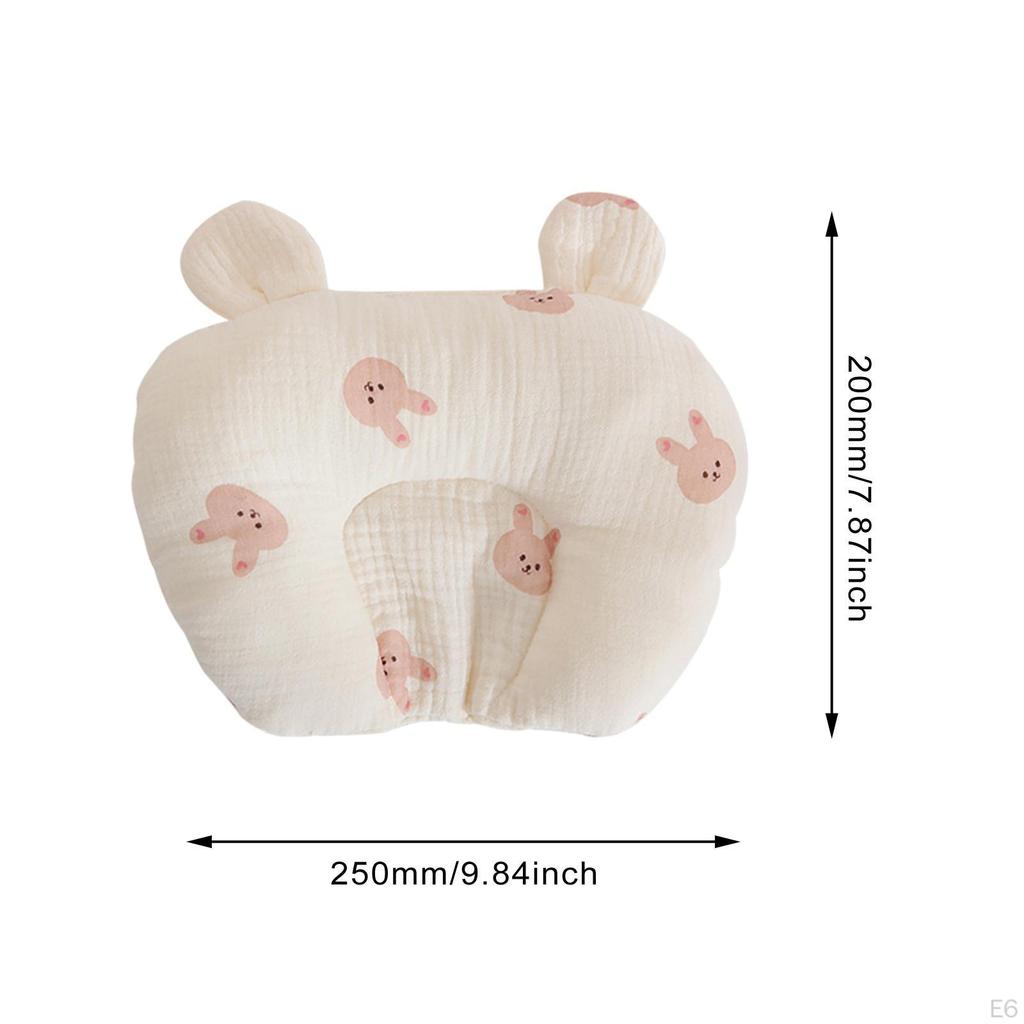 Newborn Pillow Portable Head Shaping Cartoon Comfortable Neck Support Bear