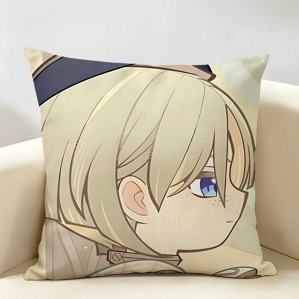 Freminet Genshin Impact Cushion Cover Natural Linen Organic Fabric DoubleSided Printing Room Sofa Decor Pillow Case