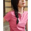 Demana Women's Summer V-Neck Pleated T-Shirt