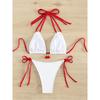 2026 Strawberry Designer Bikini Women Sexy White Contrast Push Up Micro Swimsuit Brazilian Bandage Bathing Suit Thong Swimwear