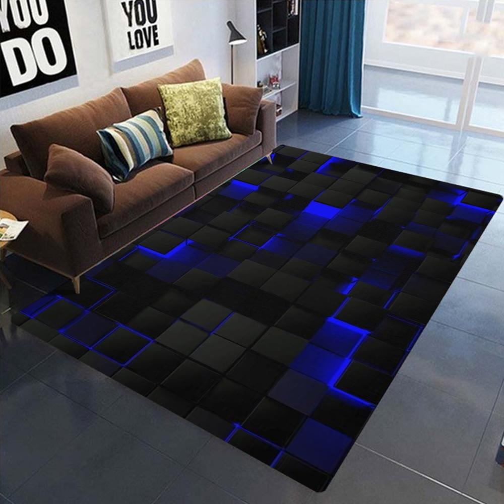 

Artistic Neon Geometric Pattern Rug Colorful Retro Style NonSlip Soft Carpet With Diverse Shapes Designs For Living Room 40x60cm