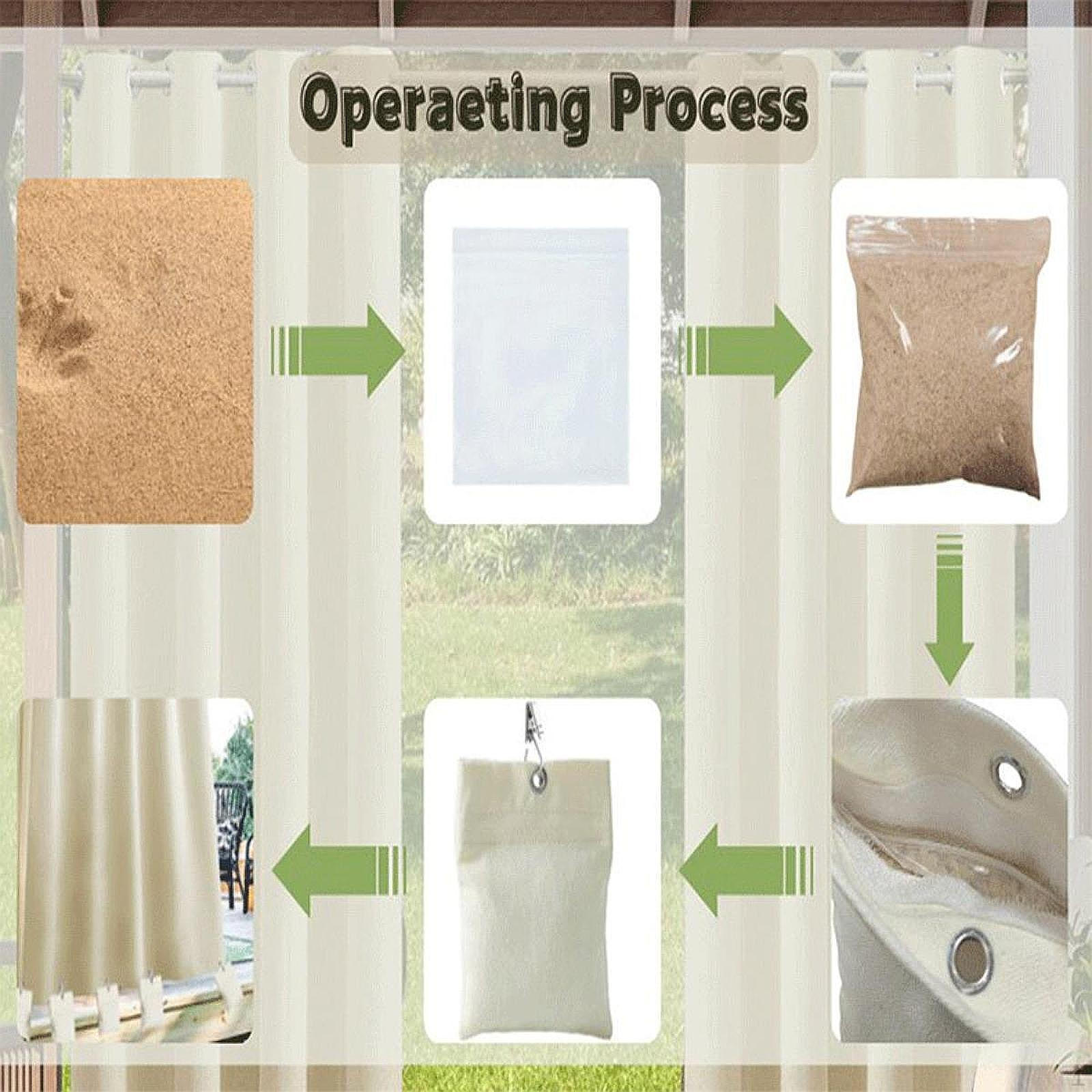 

12 Сверхпрочных и практичных уличных утяжелителей для штор с подхватами, утяжеленные мешочки для штор для патио, бежевый