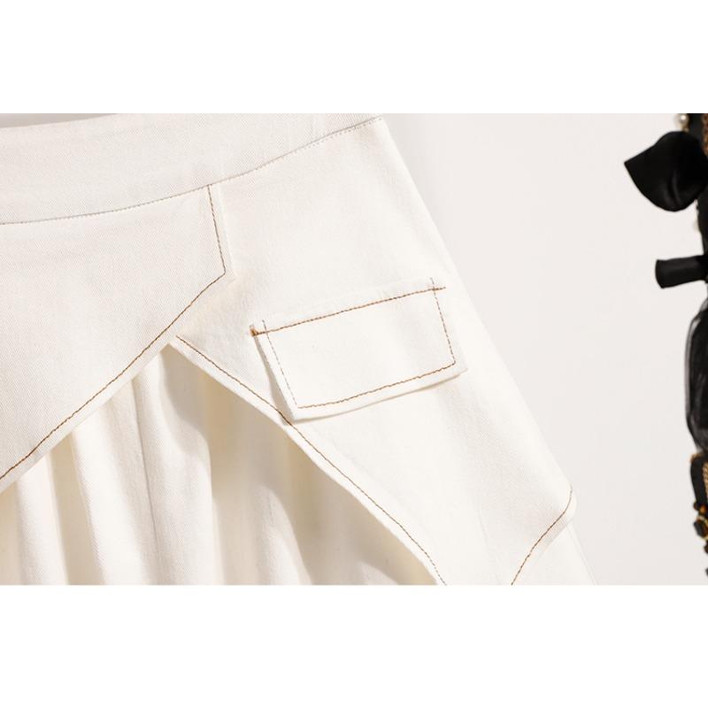 DIMANAF 2026 Plus Size Summer Skirts Women A-Line Cotton Fashion Lady Casual Elegant Long Skirt