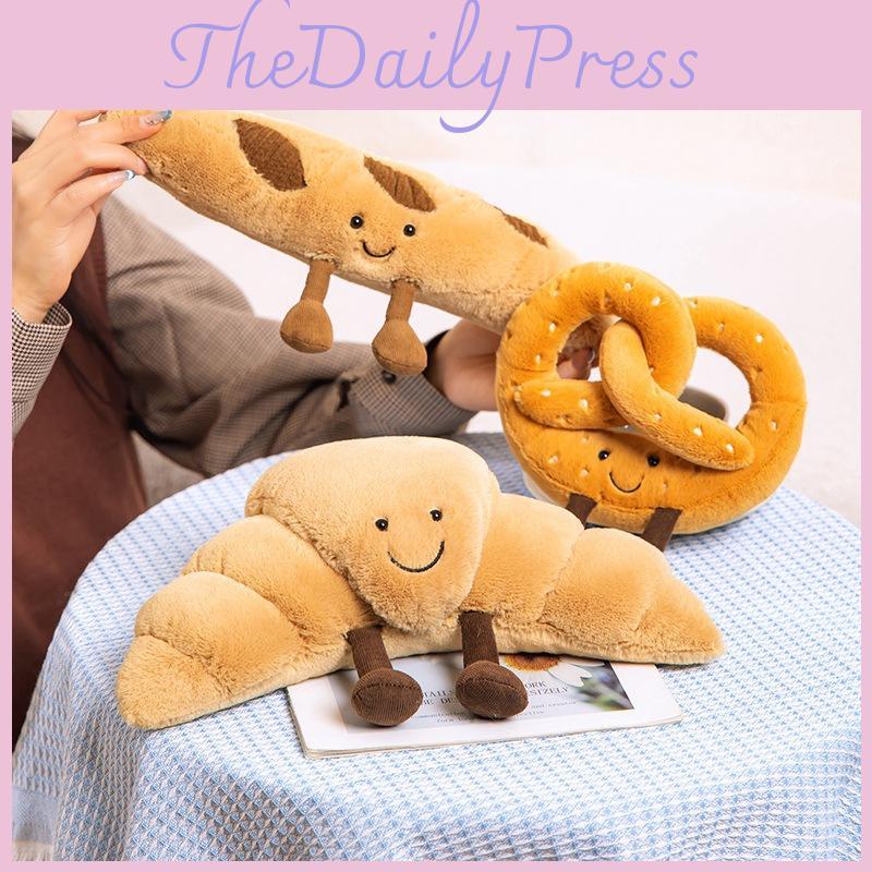 Plush Toast Toy Cute Cartoon Girl Child Bedroom Decoration Scene Doll Baguette