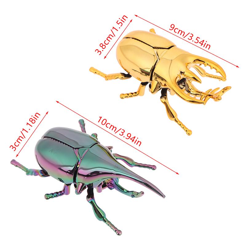 Wind Up Beetle Bionic Toys Creative Prankster Animated Insect Toy Model Beetle Children'S Battle Plastic Animals Wind Up Toy