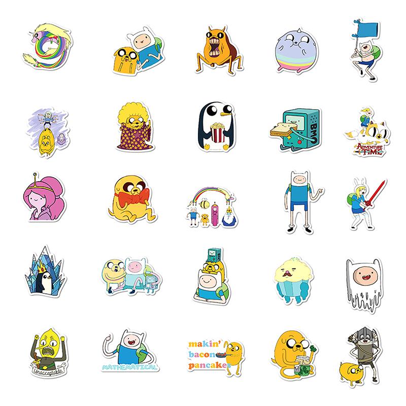 100Pcs Kids Toy Adventure Time Cartoon Stickers Funny Adventure Decals ...