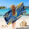 Warrington Wolves Customized Name Text Beach Towel, Soft Absorbent Towel Beach Pool Travel Personal Gift